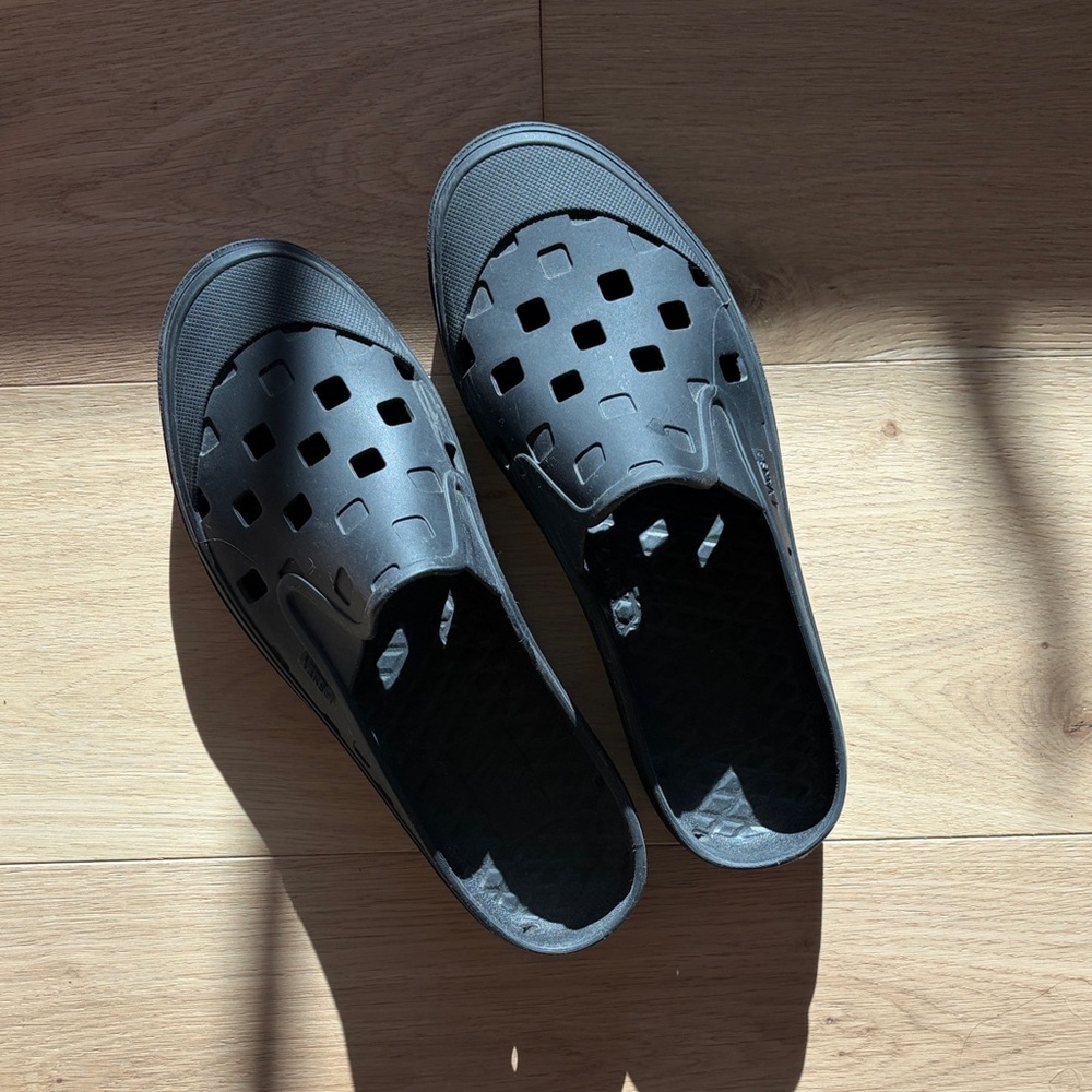 Vans Men's Black Perforated Slip-On Loafers